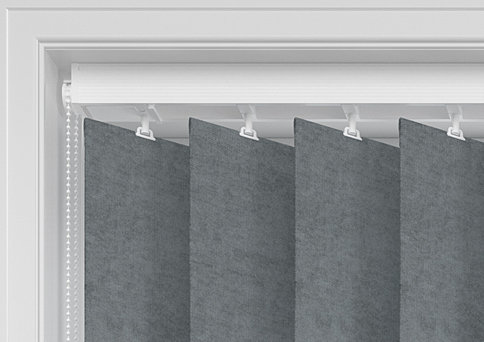 Flori Faux Suede (Blackout), Moody Grey - Vertical Blind - Image 8